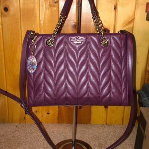 Kate spade plum quilted satchel